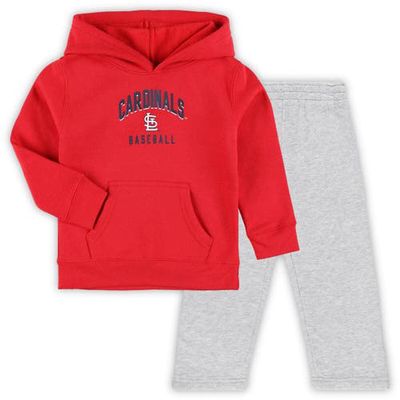 Outerstuff Toddler Red/Gray St. Louis Cardinals Play-By-Play Pullover Fleece Hoodie & Pants Set