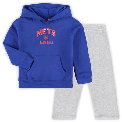 Outerstuff Toddler Royal/Gray New York Mets Play-By-Play Pullover Fleece Hoodie & Pants Set