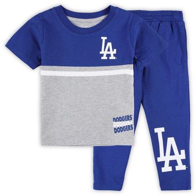 Outerstuff Toddler Royal/White Los Angeles Dodgers Batters Box T-Shirt & Pants Set