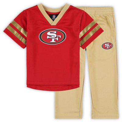 Outerstuff Toddler Scarlet San Francisco 49ers Red Zone Jersey & Pants Set