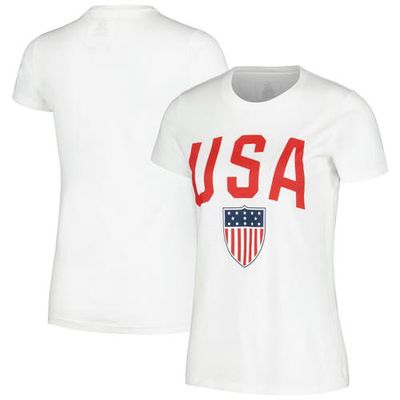 Outerstuff Women's White Team USA Shield T-Shirt
