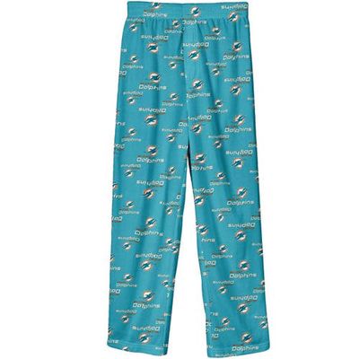 Outerstuff Youth Aqua Miami Dolphins Team-Colored Printed Pajama Pants
