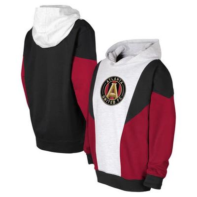 Outerstuff Youth Ash/Black Atlanta United FC Champion League Fleece Pullover Hoodie