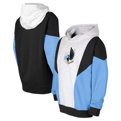 Outerstuff Youth Ash/Black Minnesota United FC Champion League Fleece Pullover Hoodie