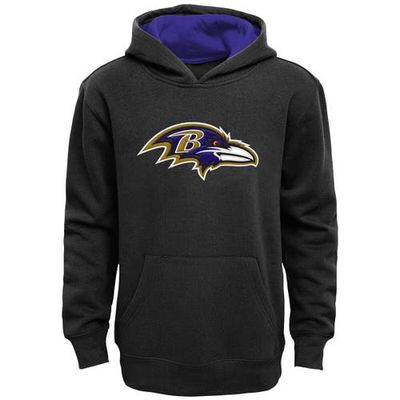 Outerstuff Youth Black Baltimore Ravens Fan Gear Prime Pullover Hoodie