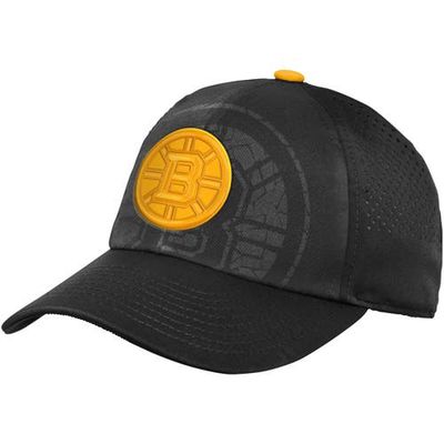 Outerstuff Youth Black Boston Bruins Impact Adjustable Hat