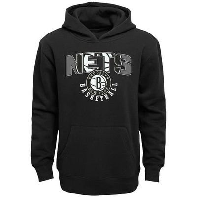Outerstuff Youth Black Brooklyn Nets Hot Shot Pullover Hoodie