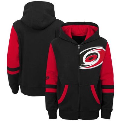 Outerstuff Youth Black Carolina Hurricanes Face Off Color Block Full-Zip Hoodie