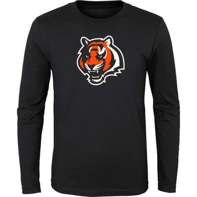 Outerstuff Youth Black Cincinnati Bengals Primary Logo Long Sleeve T-Shirt