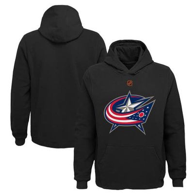 Outerstuff Youth Black Columbus Blue Jackets Special Edition 2.0 Primary Logo Fleece Pullover Hoodie