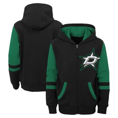 Outerstuff Youth Black Dallas Stars Face Off Color Block Full-Zip Hoodie