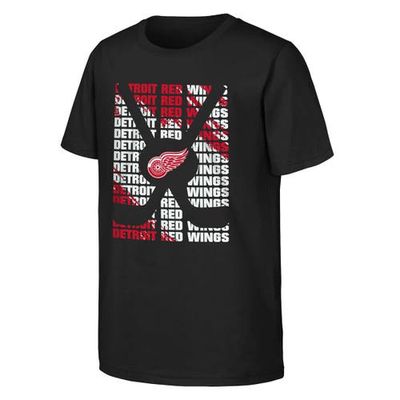 Outerstuff Youth Black Detroit Red Wings Box T-Shirt