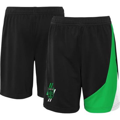 Outerstuff Youth Black/Green Austin FC Energetic Player Shorts