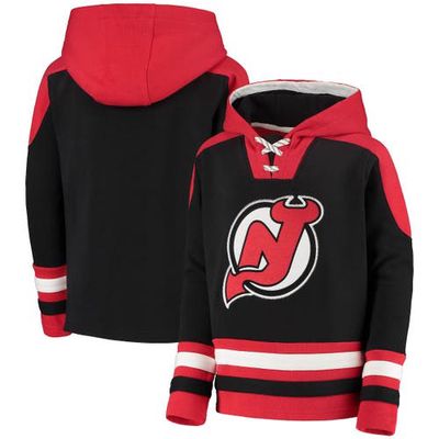 Outerstuff Youth Black New Jersey Devils Ageless Must-Have Lace-Up Pullover Hoodie