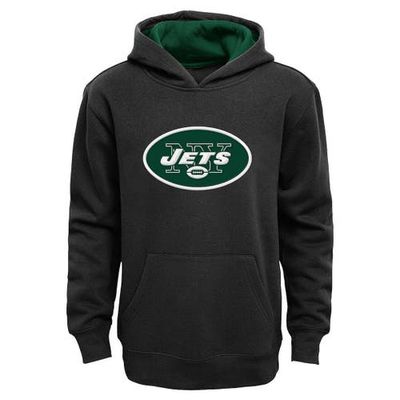 Outerstuff Youth Black New York Jets Fan Gear Prime Pullover Hoodie