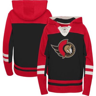 Outerstuff Youth Black Ottawa Senators Ageless Revisited Home Lace-Up Pullover Hoodie