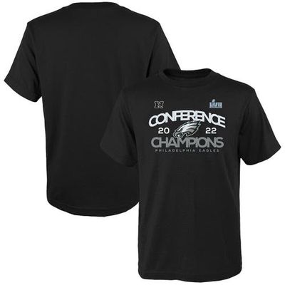 Outerstuff Youth Black Philadelphia Eagles 2022 NFC Champions Shadow T-Shirt