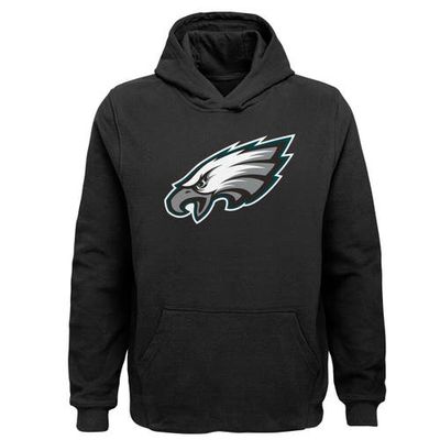 Outerstuff Youth Black Philadelphia Eagles Team Logo Pullover Hoodie