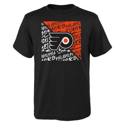 Outerstuff Youth Black Philadelphia Flyers Divide T-Shirt