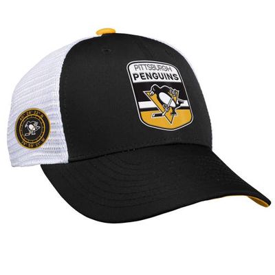 Outerstuff Youth Black Pittsburgh Penguins 2023 NHL Draft On Stage Trucker Snapback Hat