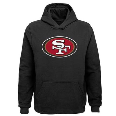 Outerstuff Youth Black San Francisco 49ers Team Logo Pullover Hoodie
