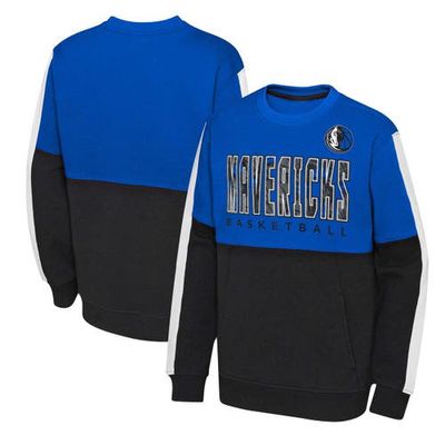 Outerstuff Youth Blue/Black Dallas Mavericks Strong Side Pullover Sweatshirt