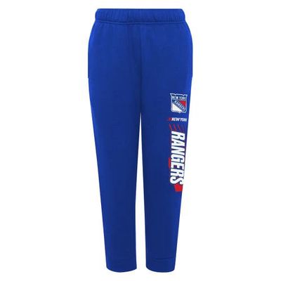 Outerstuff Youth Blue New York Rangers Power Move Fleece Pants in Navy