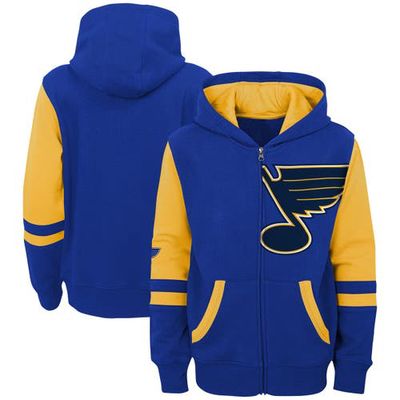 Outerstuff Youth Blue St. Louis Blues Face Off Color Block Full-Zip Hoodie