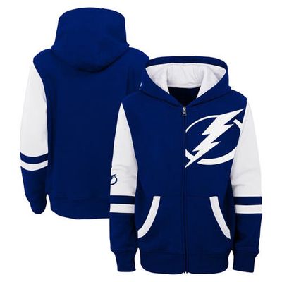 Outerstuff Youth Blue Tampa Bay Lightning Face Off Color Block Full-Zip Hoodie