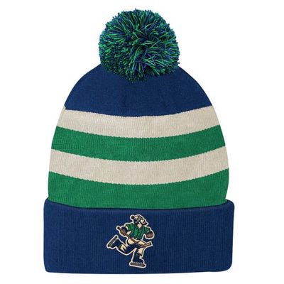 Outerstuff Youth Blue Vancouver Canucks Special Edition 2.0 Cuffed Knit Hat with Pom