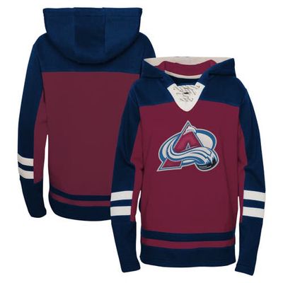 Outerstuff Youth Burgundy Colorado Avalanche Ageless Revisited Lace-Up V-Neck Pullover Hoodie
