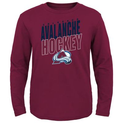 Outerstuff Youth Burgundy Colorado Avalanche Showtime Long Sleeve T-Shirt