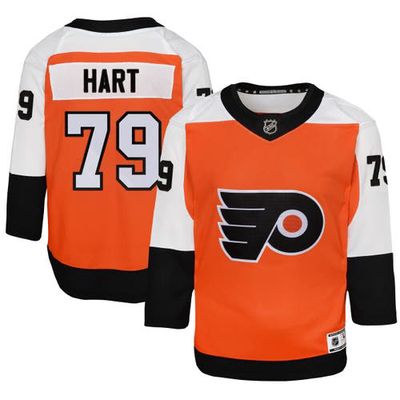 Outerstuff Youth Carter Hart Burnt Orange Philadelphia Flyers Home Premier Player Jersey