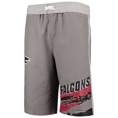 Outerstuff Youth Charcoal Atlanta Falcons Heat Wave Swim Trunks in Gray