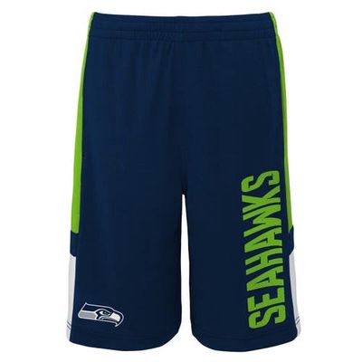 Outerstuff Youth College Navy Seattle Seahawks Lateral Mesh Performance Shorts