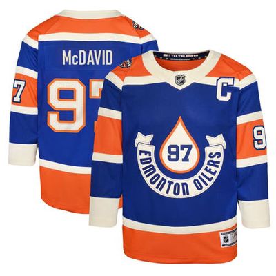 Outerstuff Youth Connor McDavid Royal Edmonton Oilers 2023 NHL Heritage Classic Premier Player Jersey