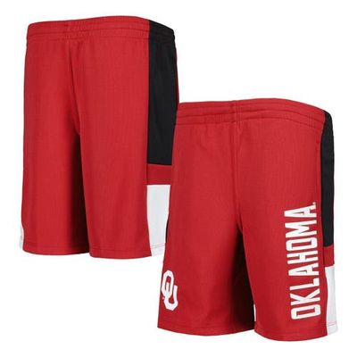 Outerstuff Youth Crimson Oklahoma Sooners Lateral Mesh Performance Shorts