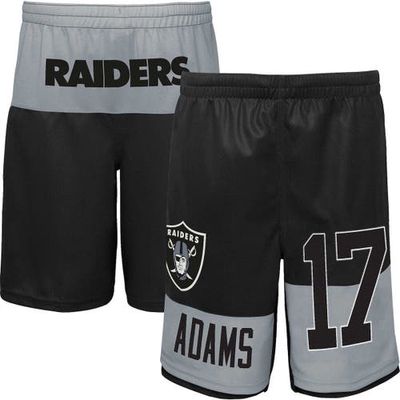 Outerstuff Youth Davante Adams Black Las Vegas Raiders Player Name & Number Shorts