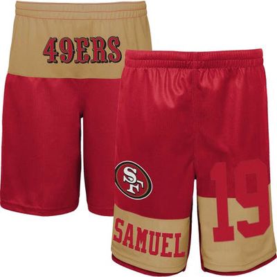 Outerstuff Youth Deebo Samuel Scarlet San Francisco 49ers Player Name & Number Shorts
