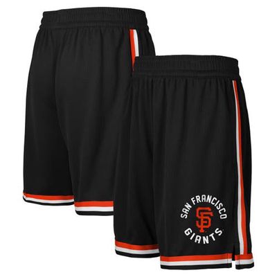 Outerstuff Youth Fanatics Branded Black San Francisco Giants Hit Home Mesh Shorts