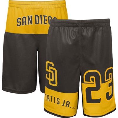 Outerstuff Youth Fernando Tatis Jr. Brown San Diego Padres Pandemonium Name & Number Shorts