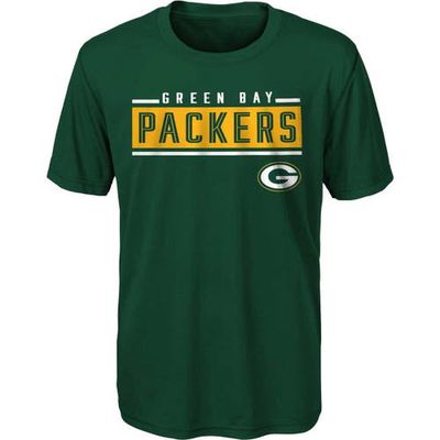 Outerstuff Youth Green Green Bay Packers Amped Up T-Shirt