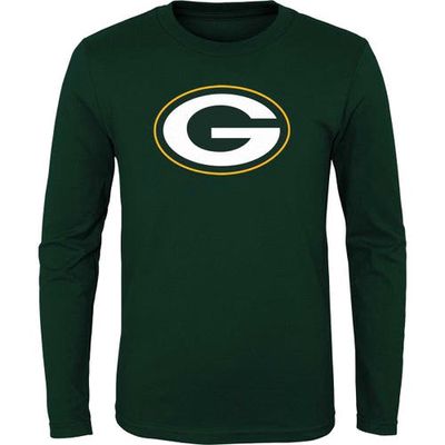 Outerstuff Youth Green Green Bay Packers Primary Logo Long Sleeve T-Shirt
