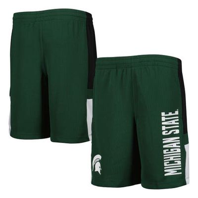 Outerstuff Youth Green Michigan State Spartans Lateral Mesh Performance Shorts
