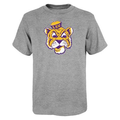 Outerstuff Youth Heather Gray LSU Tigers Vault Logo T-Shirt