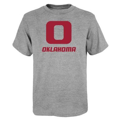 Outerstuff Youth Heather Gray Oklahoma Sooners Vault Logo T-Shirt