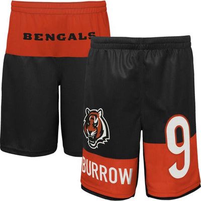 Outerstuff Youth Joe Burrow Black Cincinnati Bengals Player Name & Number Shorts