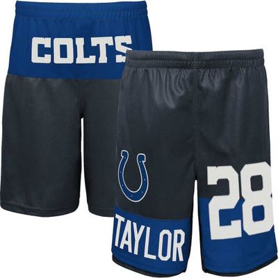 Outerstuff Youth Jonathan Taylor Navy Indianapolis Colts Player Name & Number Shorts