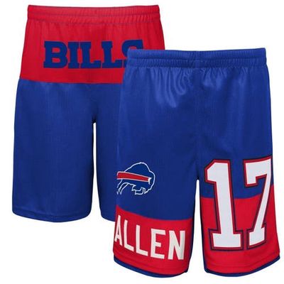 Outerstuff Youth Josh Allen Royal Buffalo Bills Name & Number Player Shorts