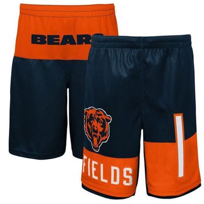 Outerstuff Youth Justin Fields Navy Chicago Bears Name & Number Player Shorts